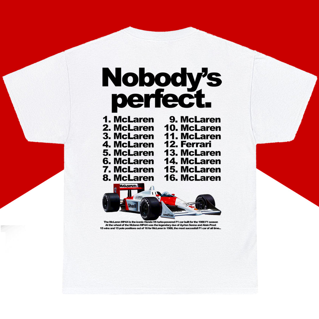 McLaren MP4/4 1988 Nobody's Perfect Tee