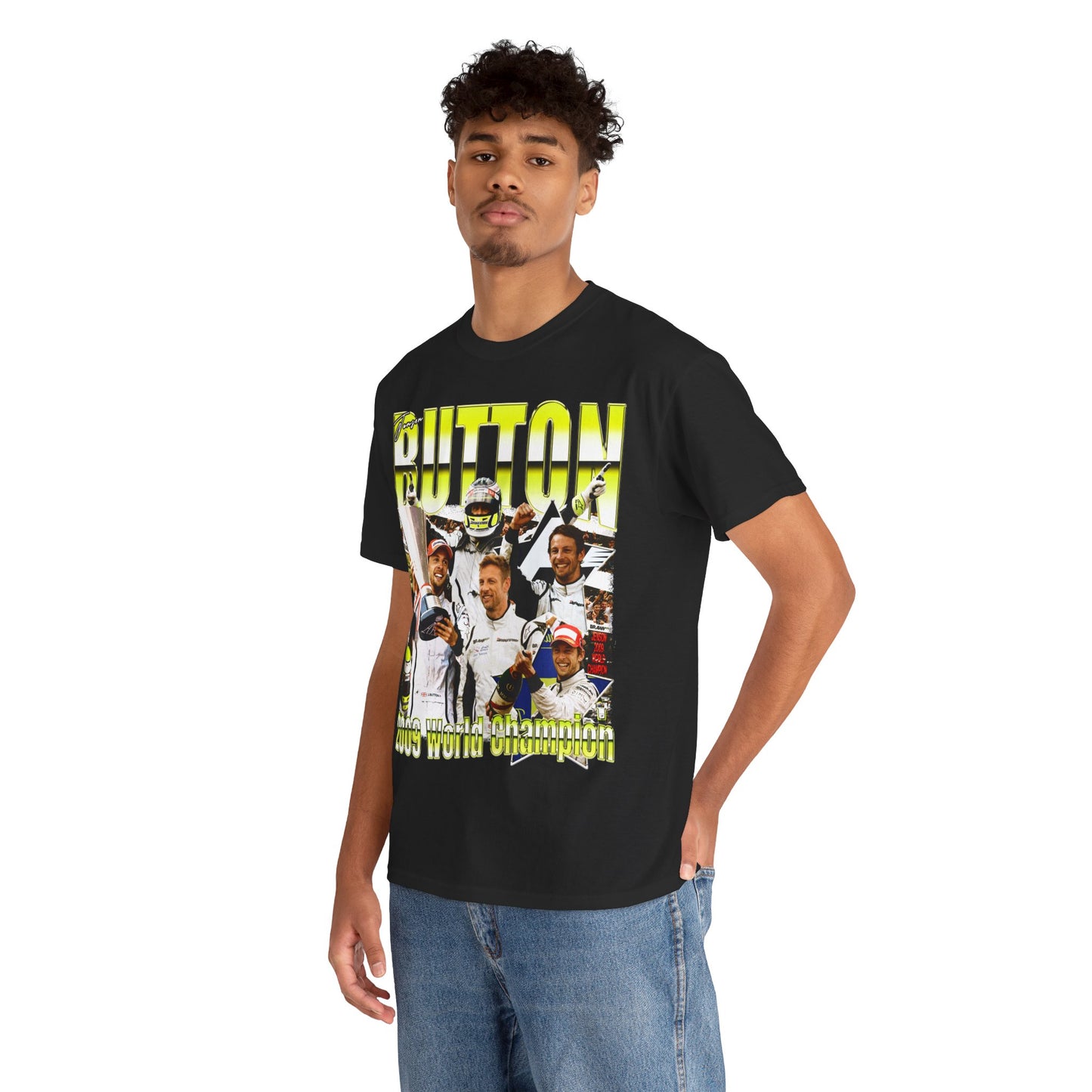 Jenson Button Brawn F1 Formula 1 tee t-shirt