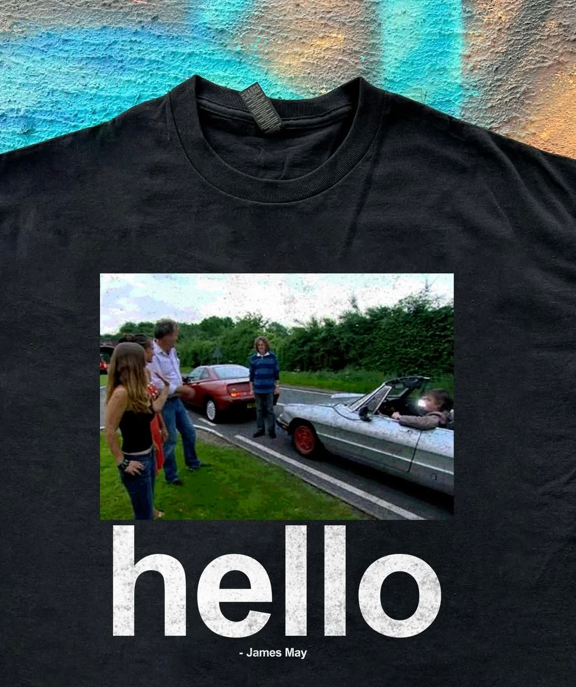James May Hello meme funny tee t-shirt