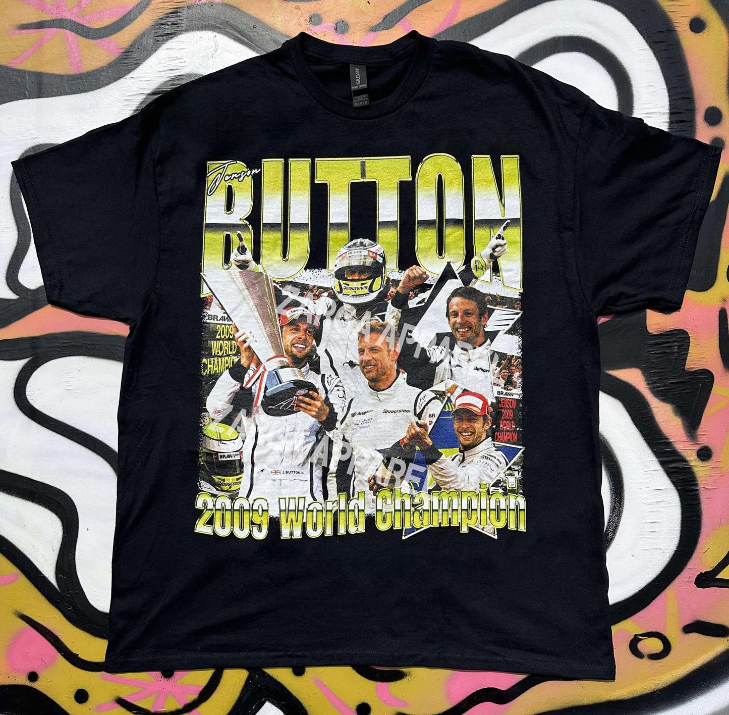 Jenson Button Brawn F1 Formula 1 tee t-shirt