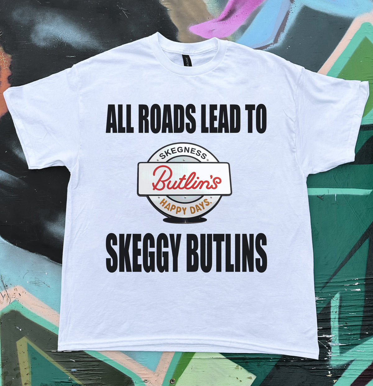 Skegness Butlins UK meme funny tee t-shirt