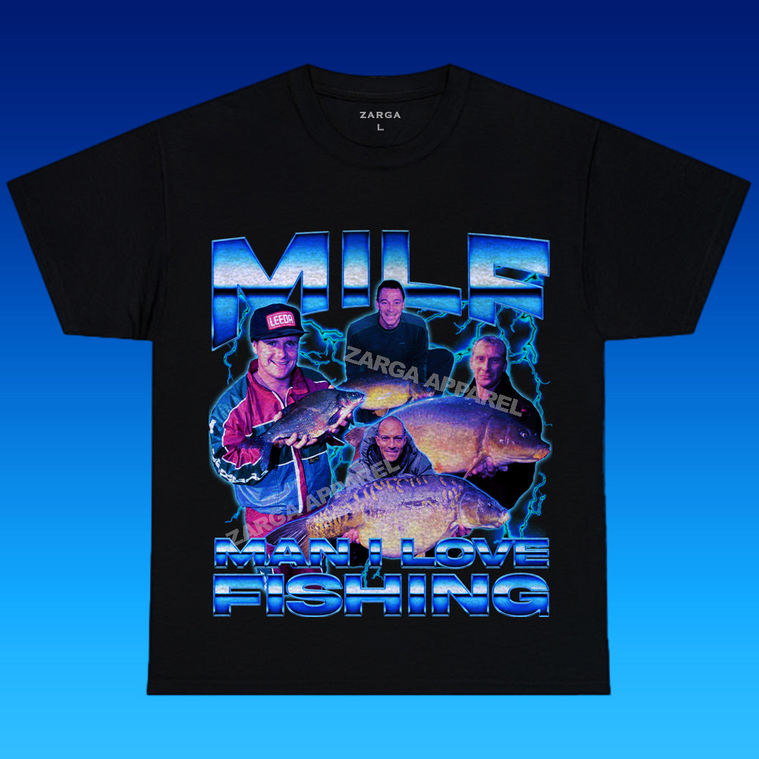 Milf Fishing Football Tee