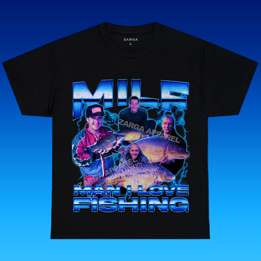 Milf Fishing Football Tee